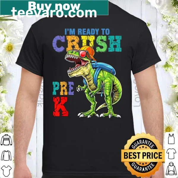 Dinosaur-themed back-to-school shirt for kids