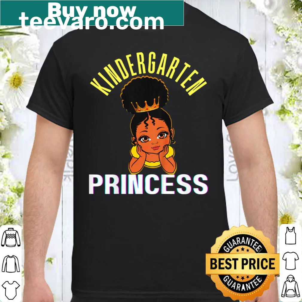 Playful princess T-shirt featuring a brown skin girl with a crown