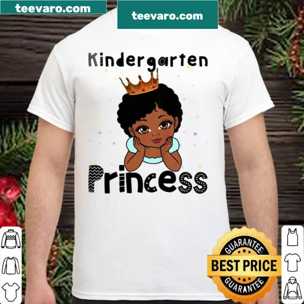 Toddler T-shirt featuring a black girl princess graphic for first day of school