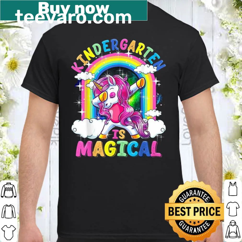 Dabbing unicorn illustration on a shirt for kids