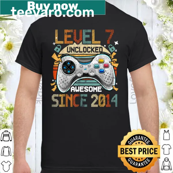 Birthday shirt with the text 'Level 7 Unlocked Awesome Since 2013'
