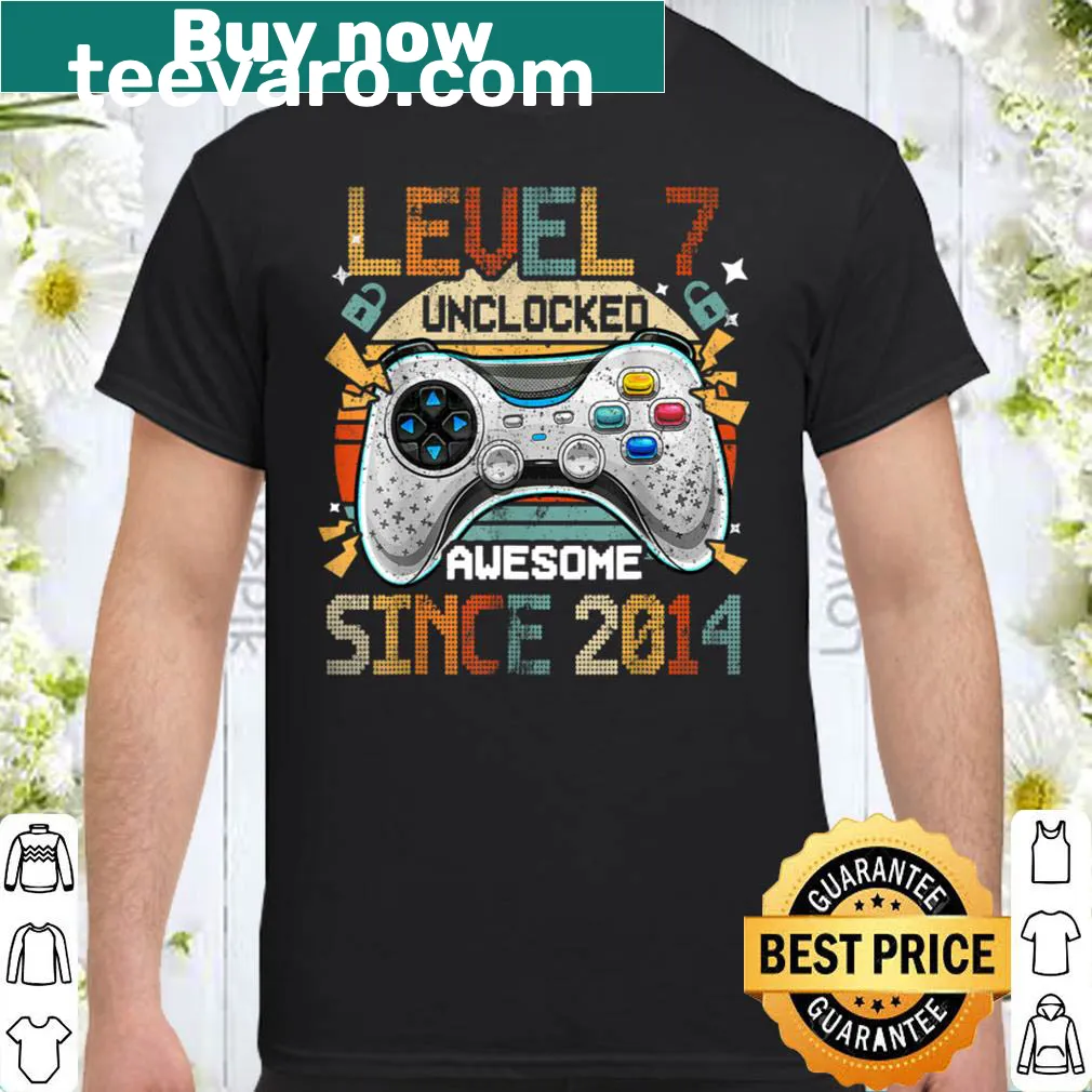 Birthday shirt with the text 'Level 7 Unlocked Awesome Since 2013'