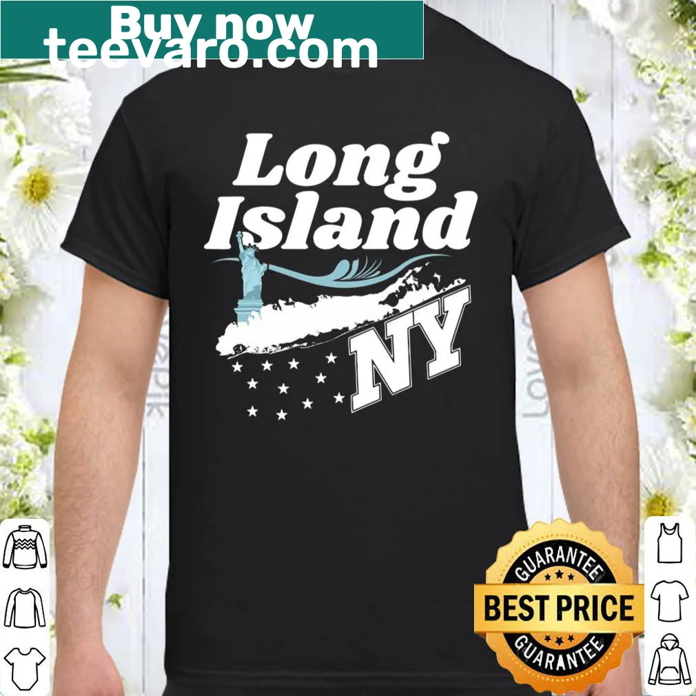Illustrative shirt featuring Long Island NY design for souvenirs