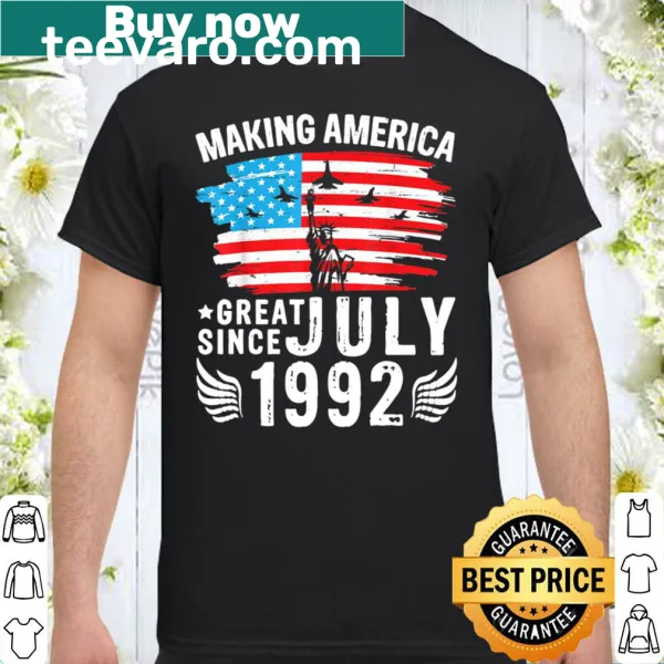 Birthday T-shirt celebrating 29 years of making America great since 1992