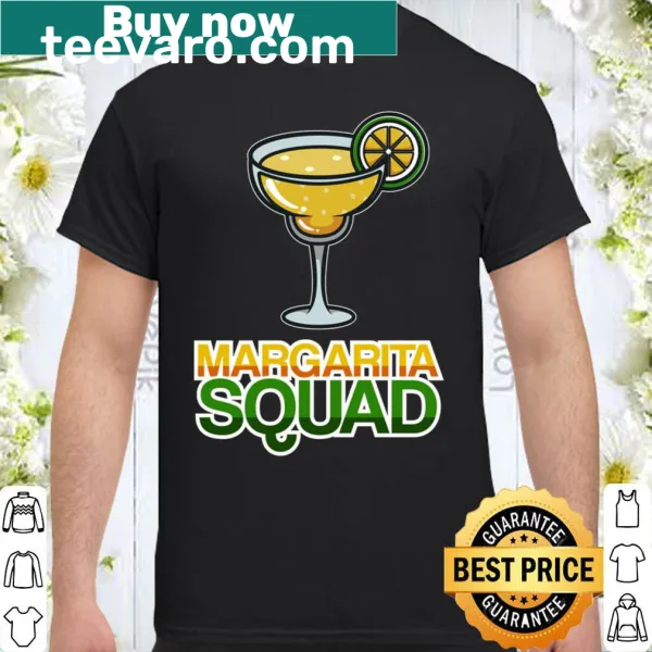 Funny Margarita Squad shirt with cute tequila-themed illustration