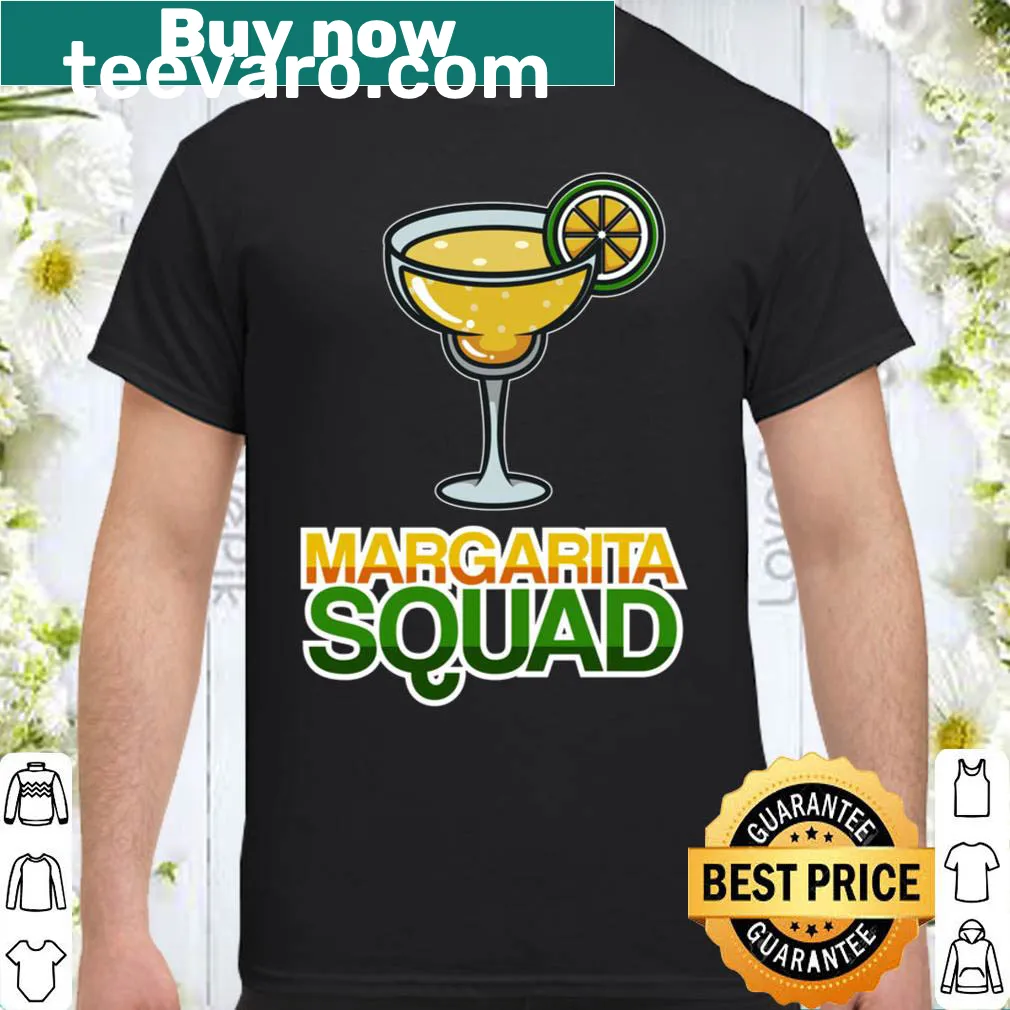 Funny Margarita Squad shirt with cute tequila-themed illustration