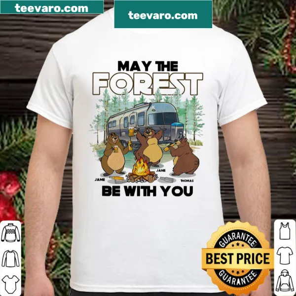 Nature-themed shirt with the phrase May The Forest Be With You.