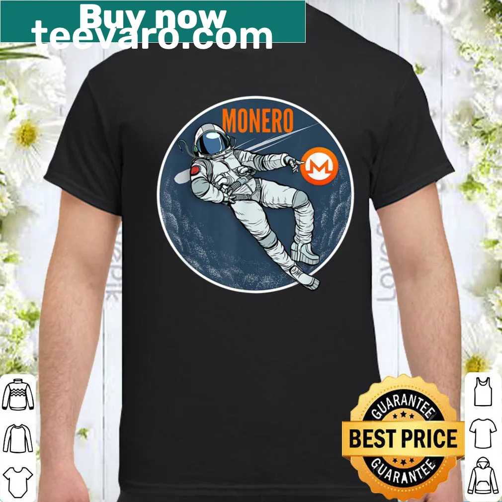 Monero Cryptocurrency shirt featuring Moon Man graphic
