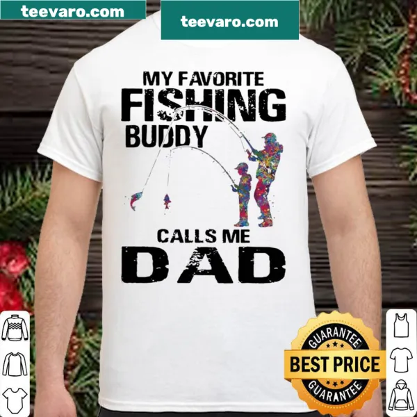 Fishing-themed shirt highlighting the bond between dads and kids