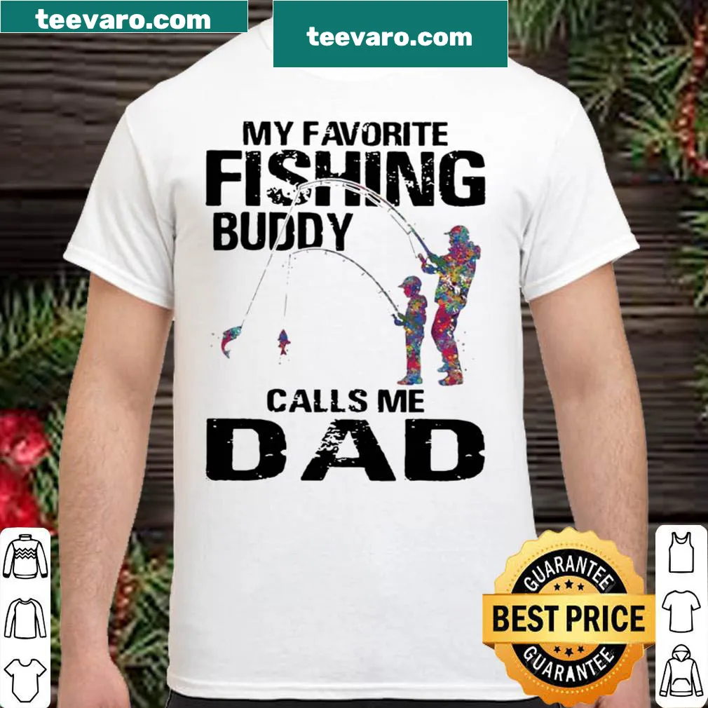 Fishing-themed shirt highlighting the bond between dads and kids