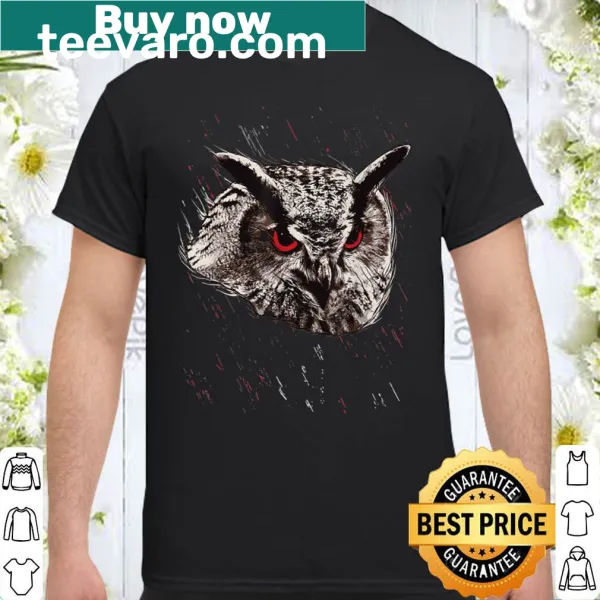 Whimsical shirt with an illustration of an owl for night owls