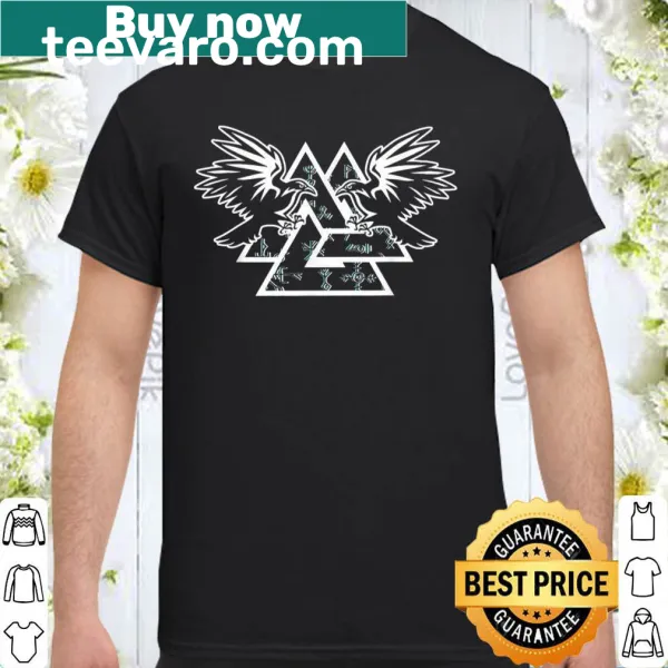 Illustration of Odin's ravens on a streetwear shirt