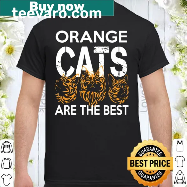Cute T-shirt featuring orange cats with text about cat moms
