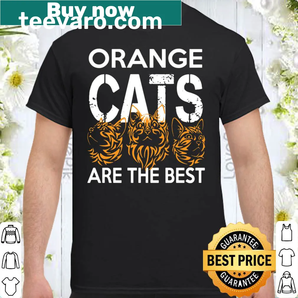 Cute T-shirt featuring orange cats with text about cat moms