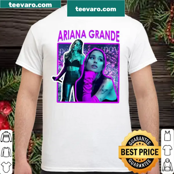 Minimalist shirt featuring the text POV related to Ariana Grande