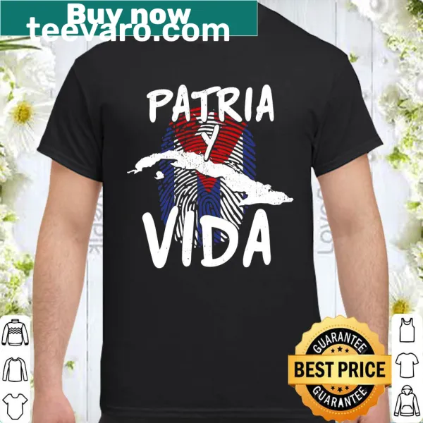 Patria Y Vida Cuba shirt with Cuban flag graphic
