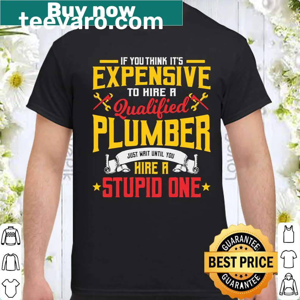 Plumbing design shirt with illustration on back