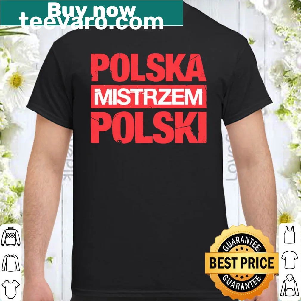 Bold typography shirt proclaiming Mistrzem Polski