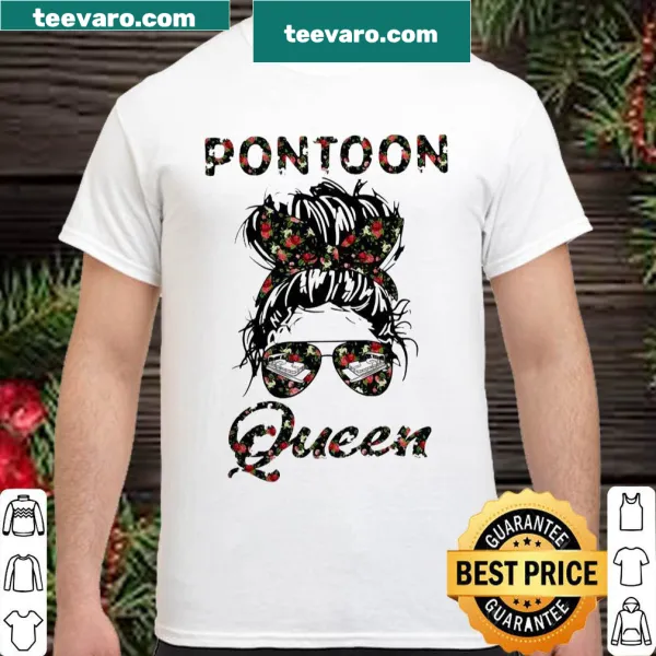 Text shirt for pontoon queens with a fun boating theme