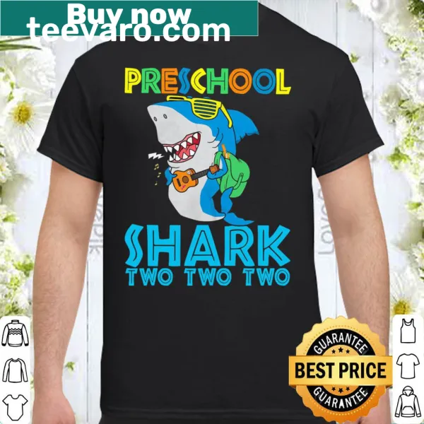 Happy shark graphic for preschool first day of school shirt