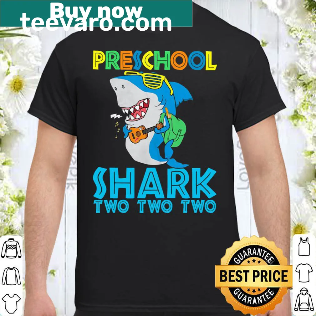 Happy shark graphic for preschool first day of school shirt