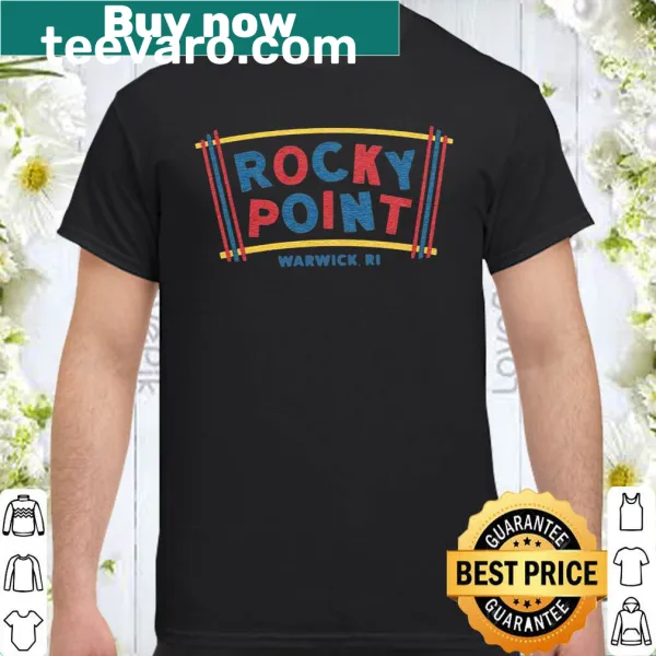 Rocky Point Warwick RI T-shirt with typographic design