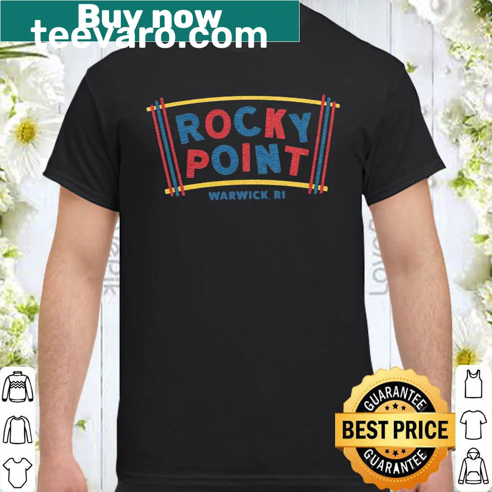 Rocky Point Warwick RI T-shirt with typographic design