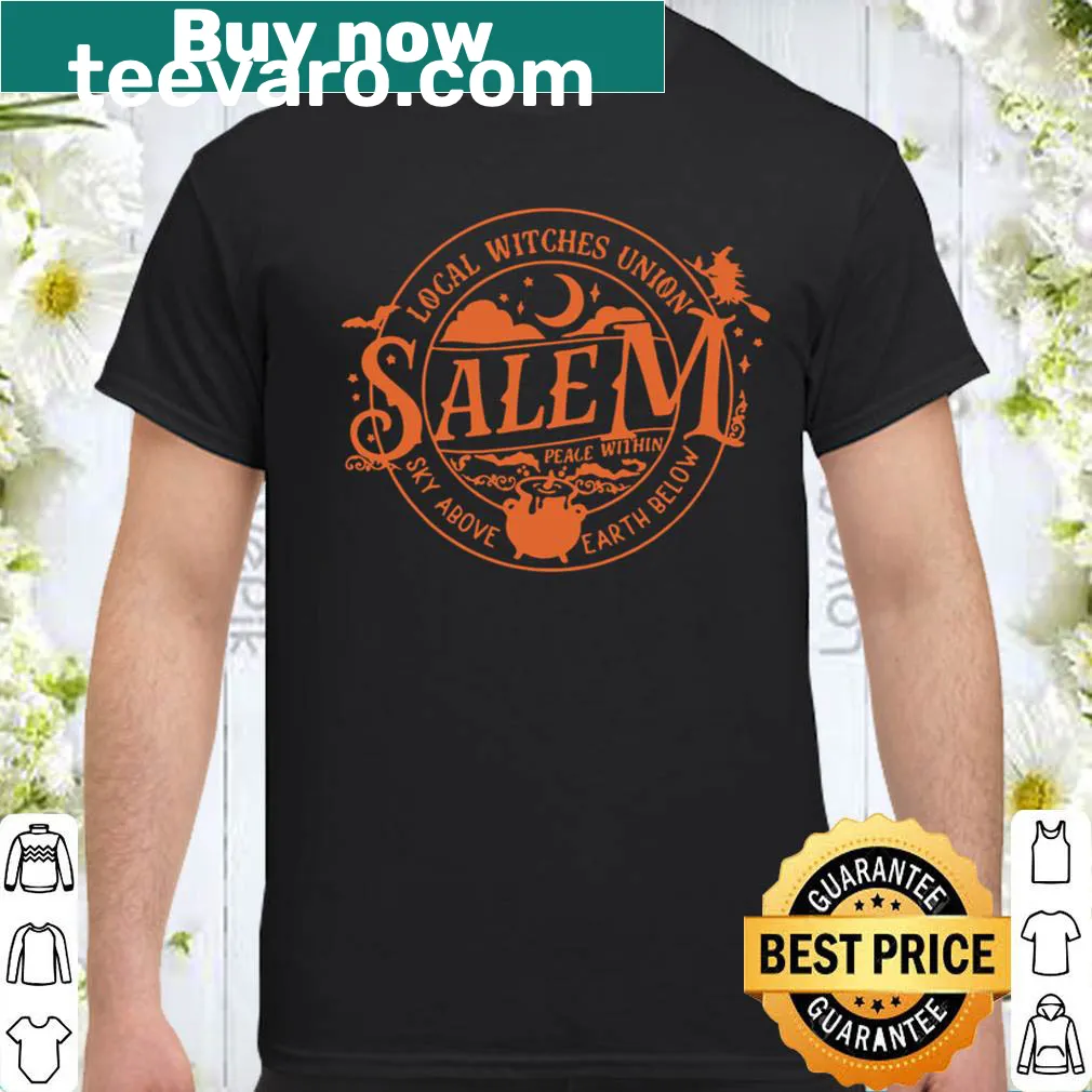 Cartoon Salem Witch design shirt for Halloween celebrations
