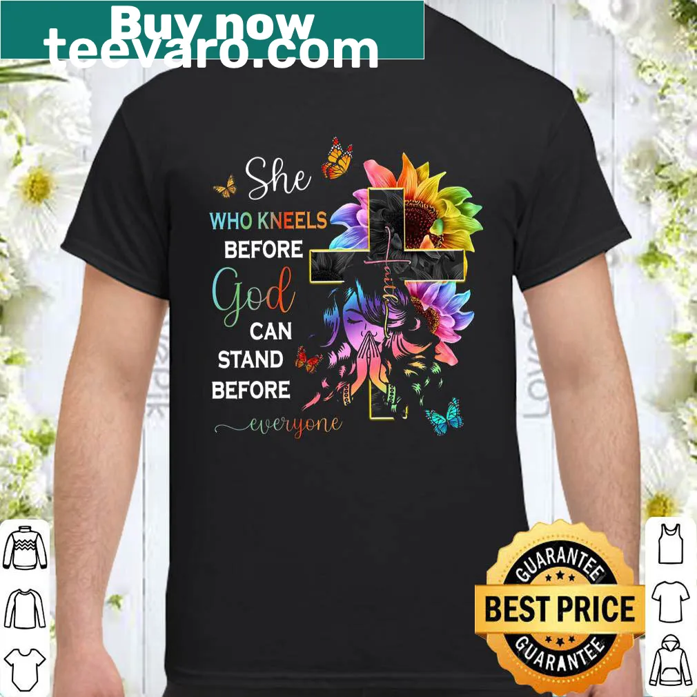 Inspirational text on faith design shirt for women