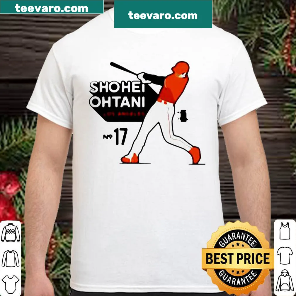 Shirt featuring a design of baseball player Shohei Ohtani