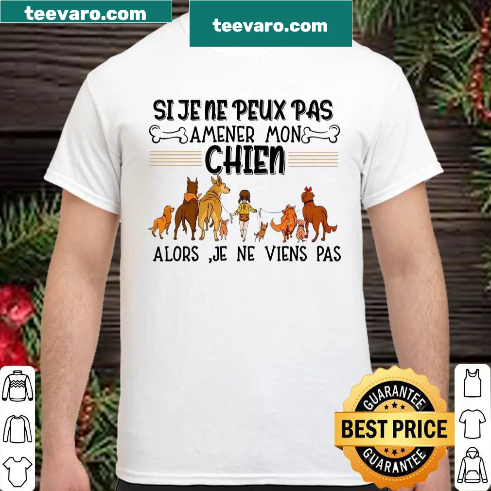 Humorous French dog lover shirt with playful typography
