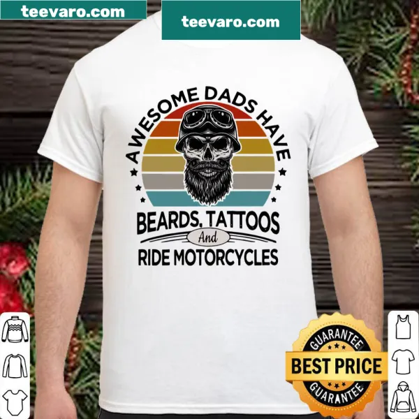 Vintage distressed shirt with a skull, tattoos, and motorcycle design