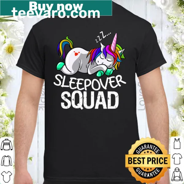 Funny shirt with a cartoon sleeping unicorn for kids