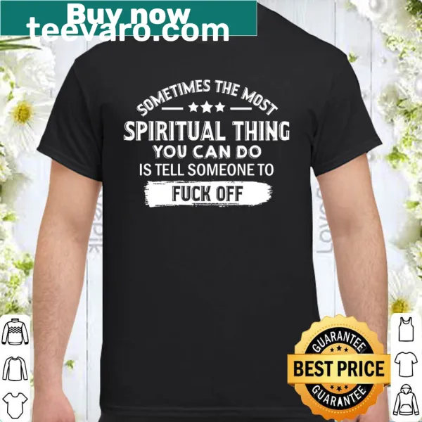 Bold typography t-shirt with spiritual phrase