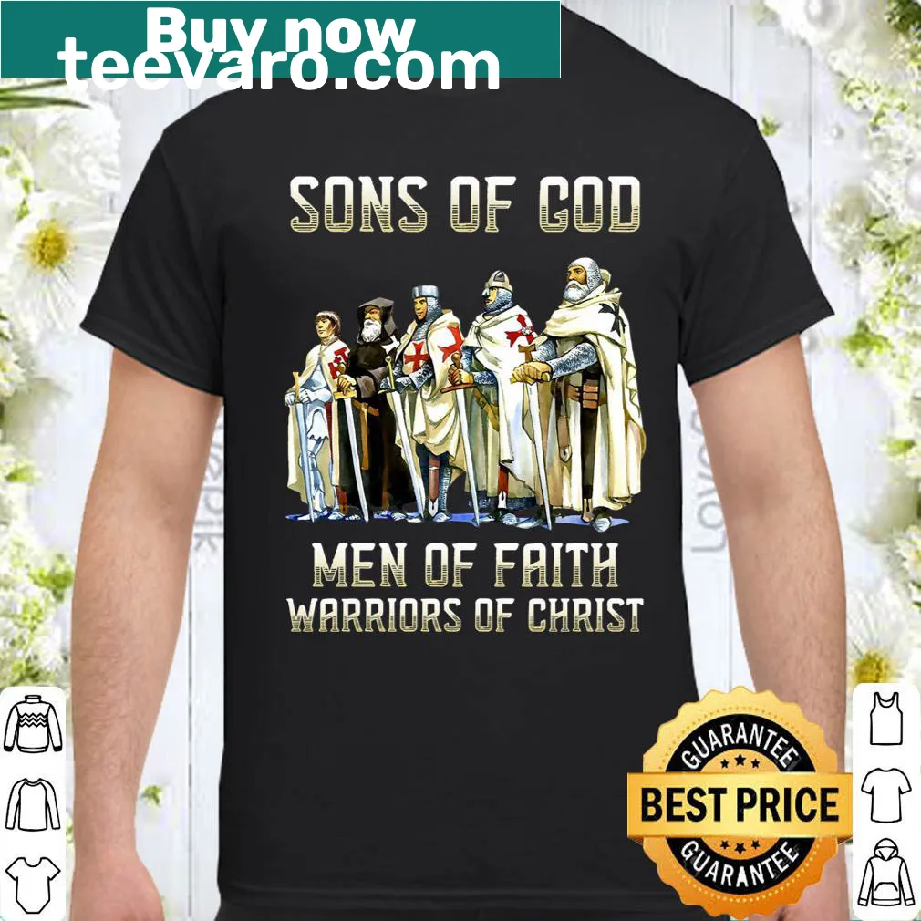 Inspirational shirt for men featuring strong faith-themed text