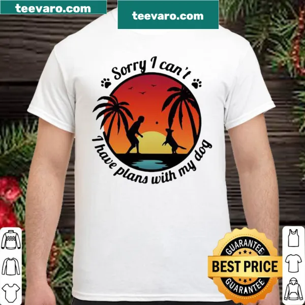 Illustrated shirt with plans to spend time with a dog