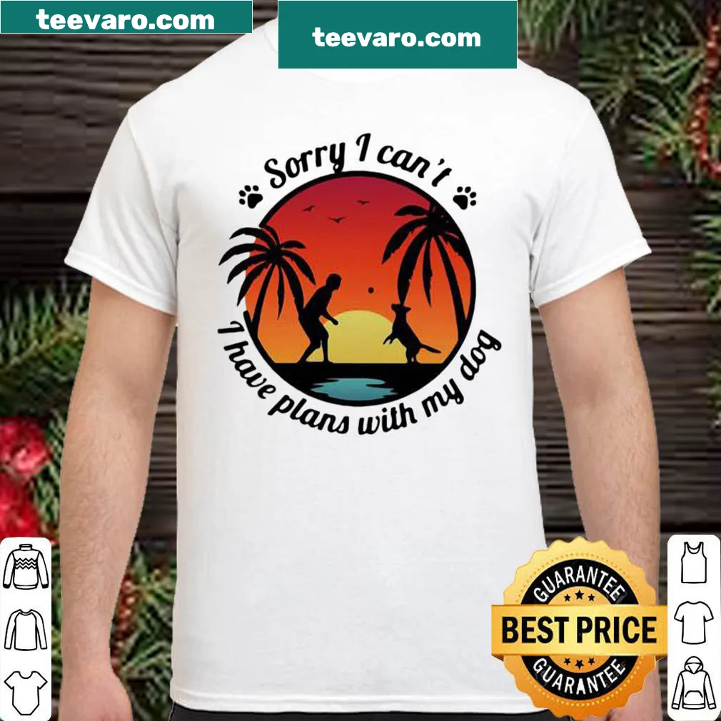 Illustrated shirt with plans to spend time with a dog