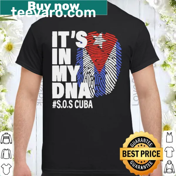 Cuban pride-themed graphic T-shirt featuring national flag