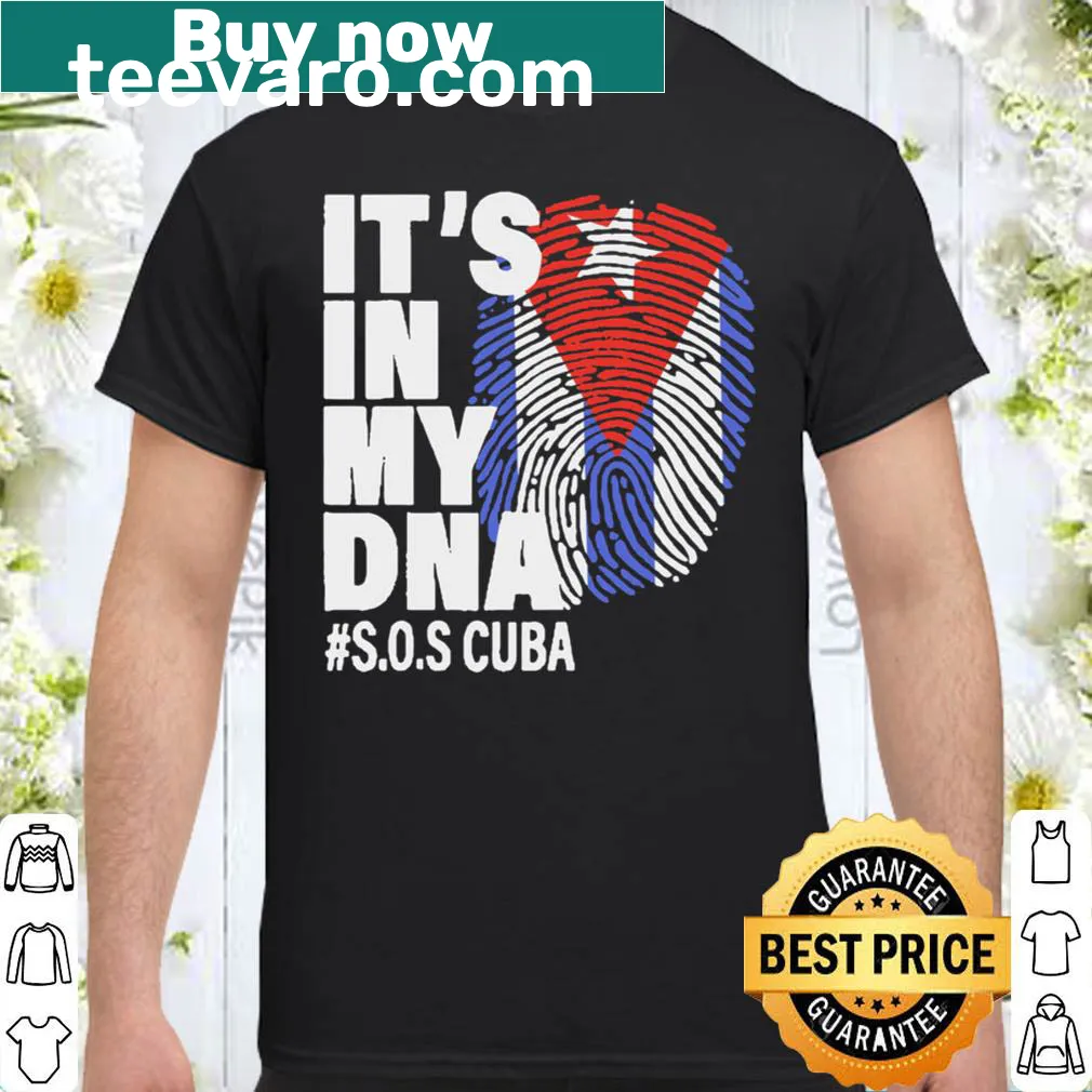 Cuban pride-themed graphic T-shirt featuring national flag