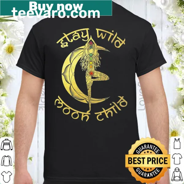 Typography shirt with the phrase 'Stay Wild Moon Child'
