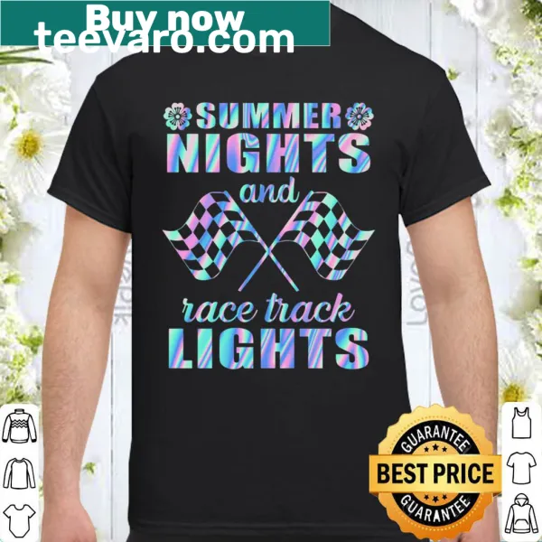 Text about summer nights and racing, evoking the thrill of the track