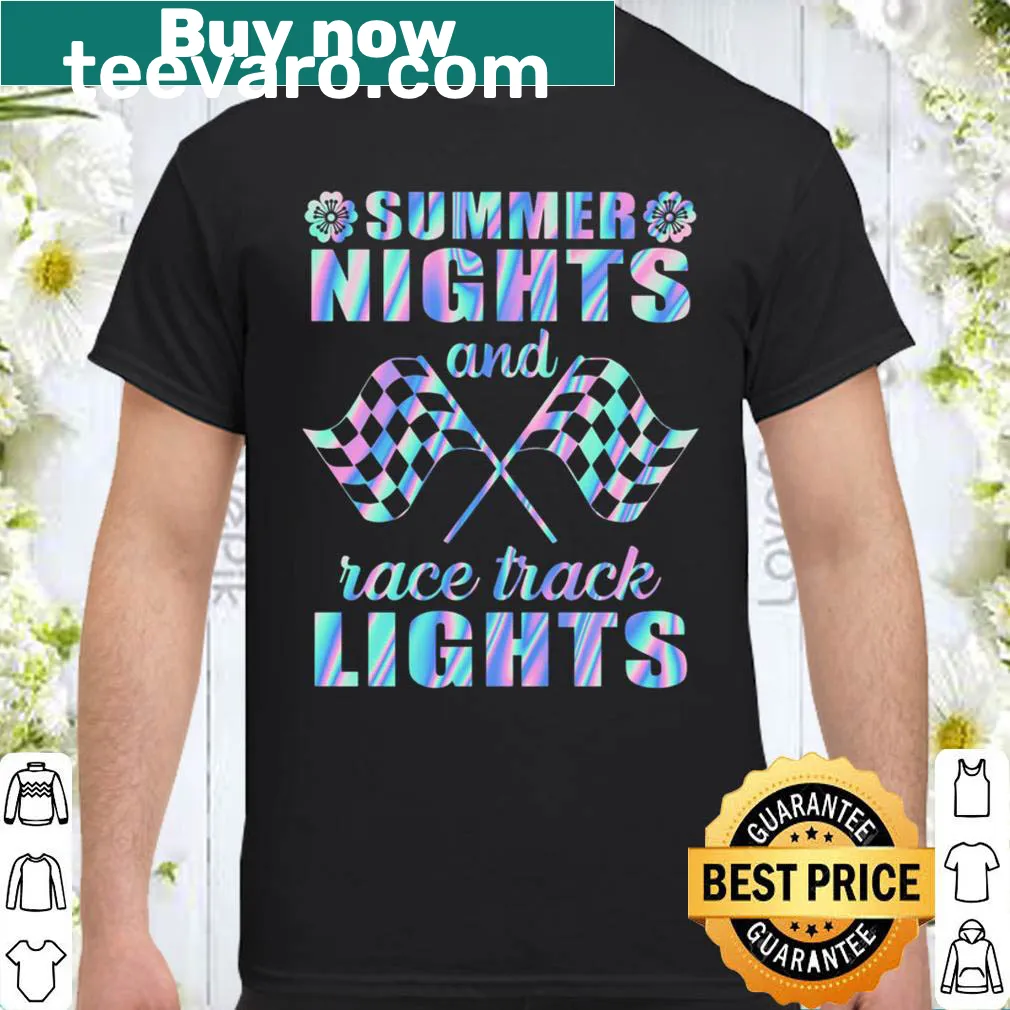 Text about summer nights and racing, evoking the thrill of the track