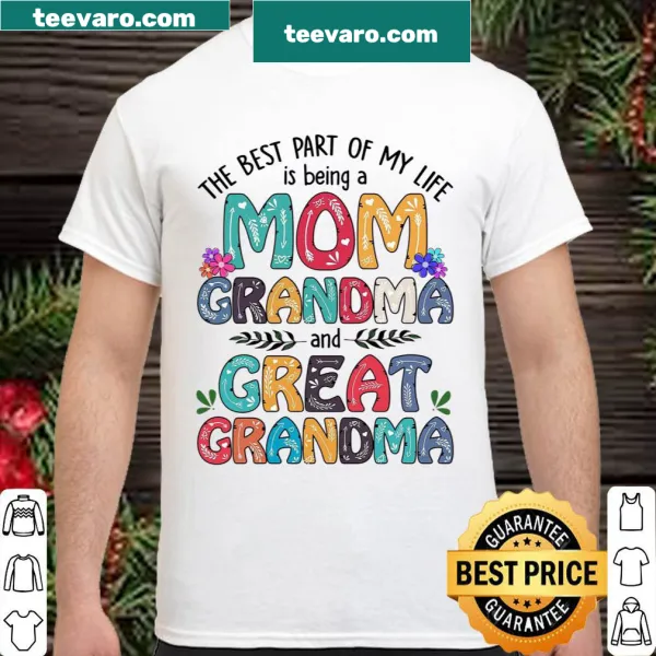 Sentimental mom and grandma graphic t-shirt