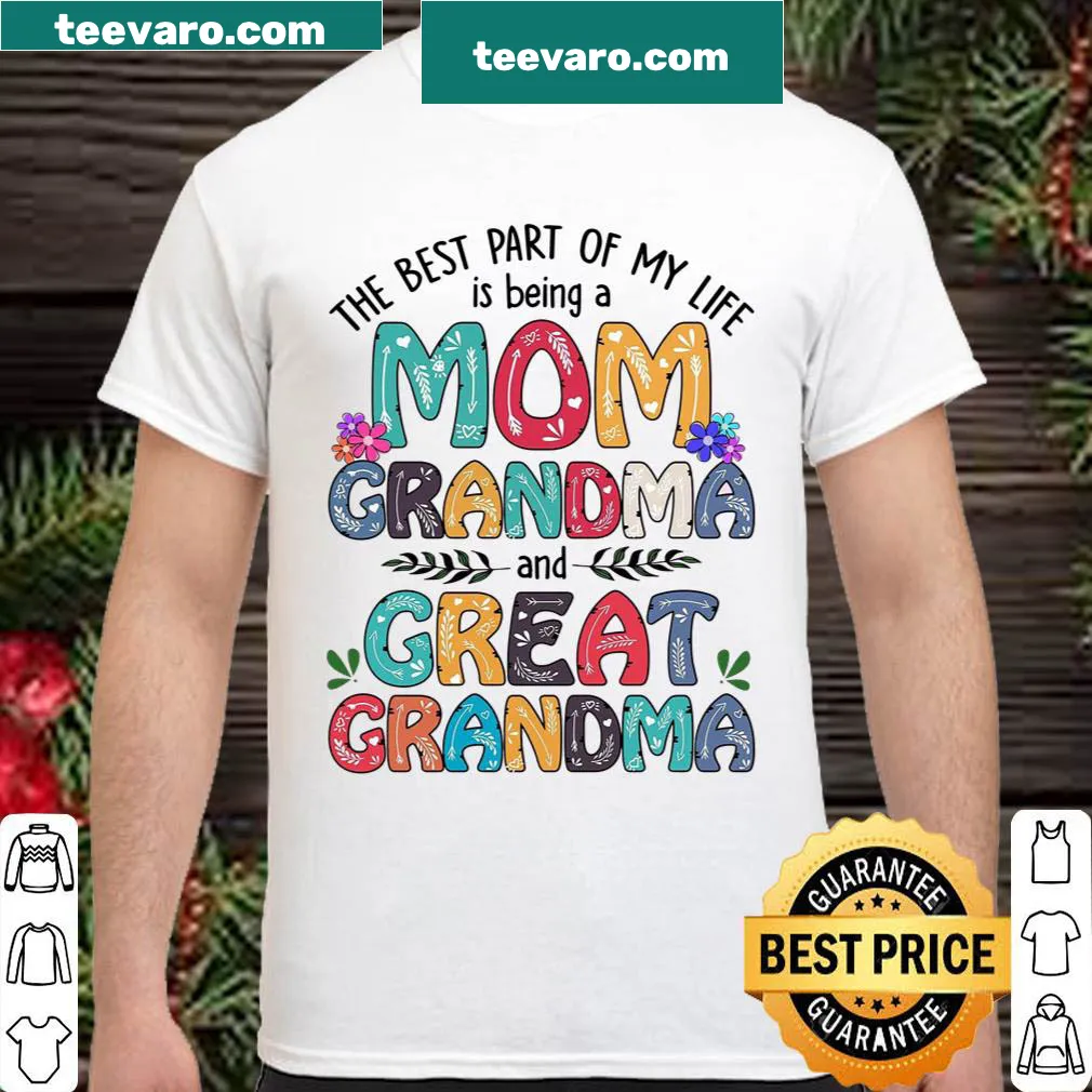 Sentimental mom and grandma graphic t-shirt