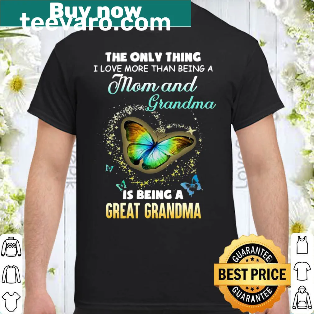 Heartfelt shirt celebrating grandmothers with a butterfly graphic.