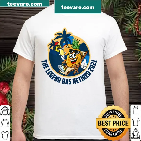 Funny retirement T-shirt with 'The Legend Has Retired 2021' text