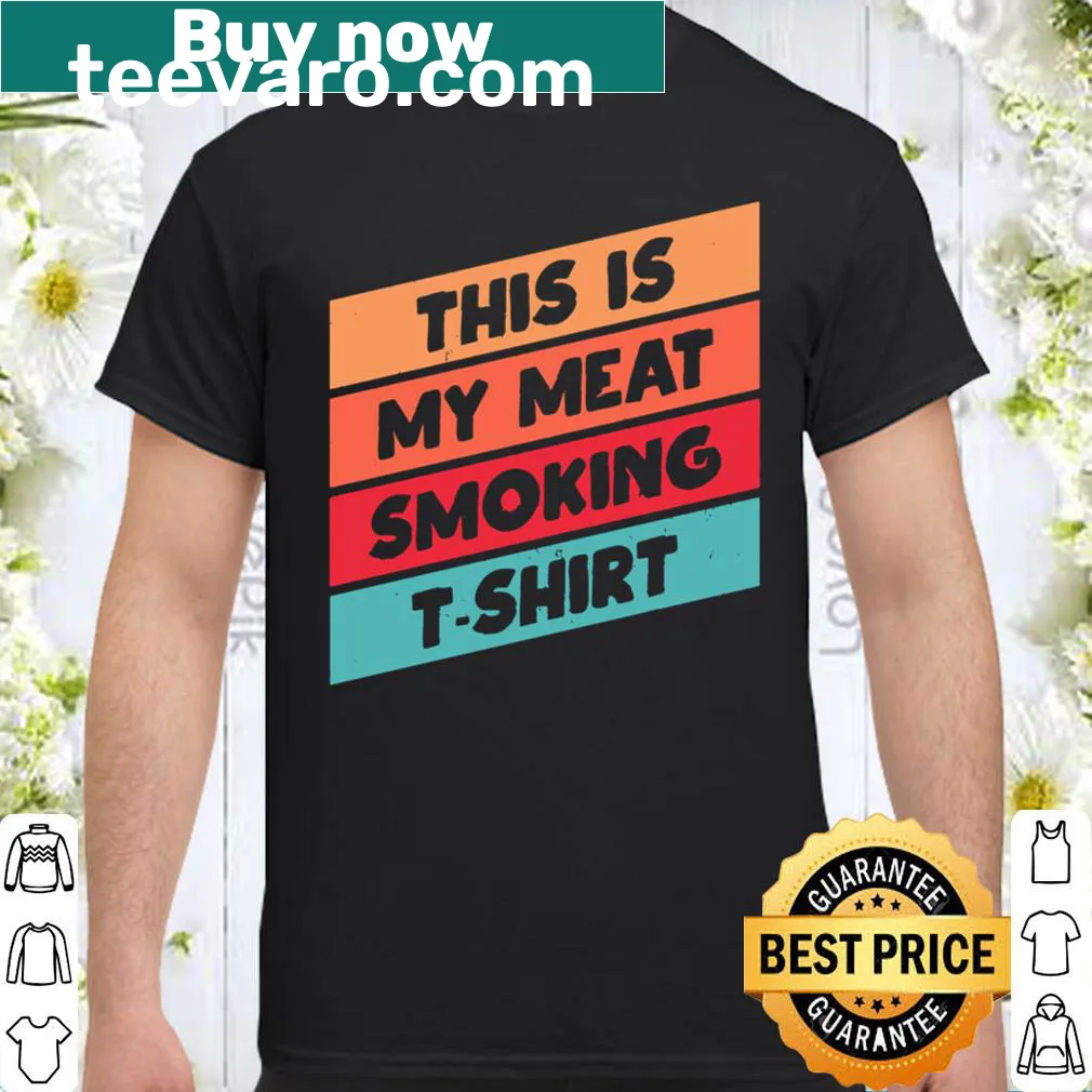 Playful BBQ-themed shirt with meat smoking design