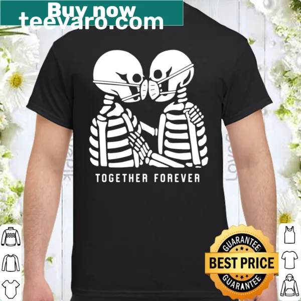 Couple skeletons illustration on a shirt