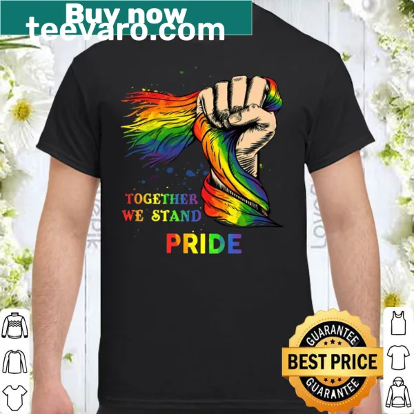Shirt with a message of unity and pride in bold typography.
