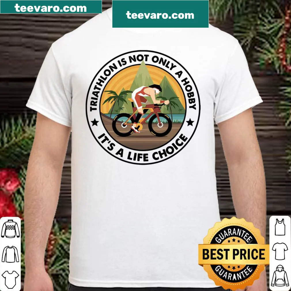 Inspirational triathlon shirt with motivational slogan